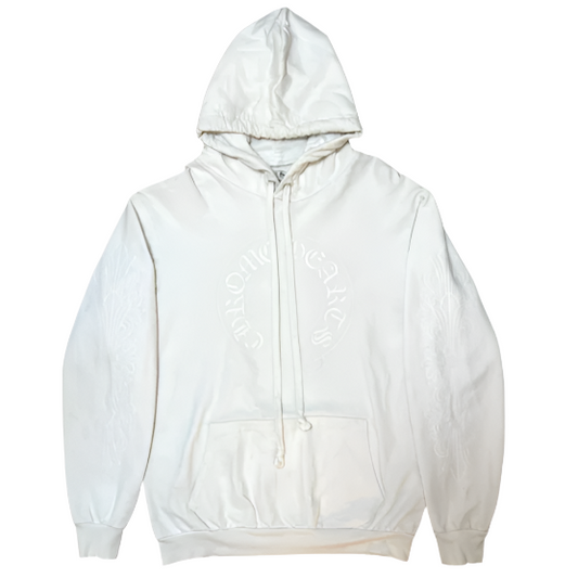 Chrome heart x Matty boy chomper horseshoe hoodie white