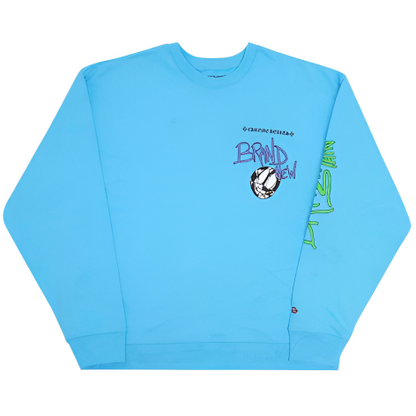 Chrome Hearts x Matty Boy Brain New Crewneck Sweatshirt 'Blue'