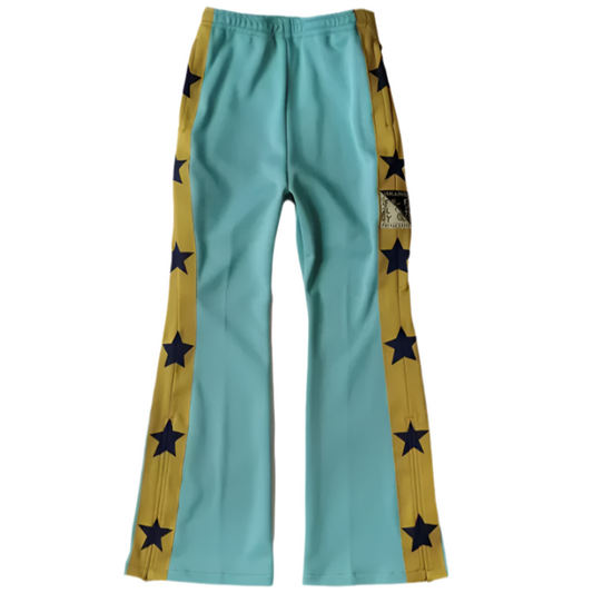 KAPITAL Stuntman Track Pant Blue/Gold