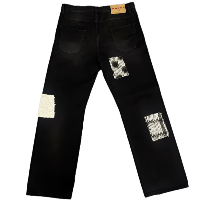 Marni Black Patchwork Denim