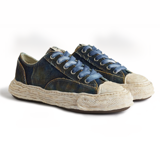 MAISON MIHARA YASUHIRO Blue Peterson 23 Washed Denim Sneaker
