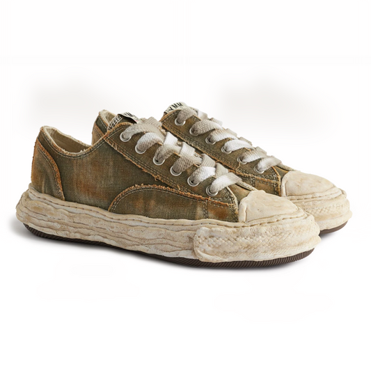 MAISON MIHARA YASUHIRO Green Peterson 23 Washed Denim Sneaker