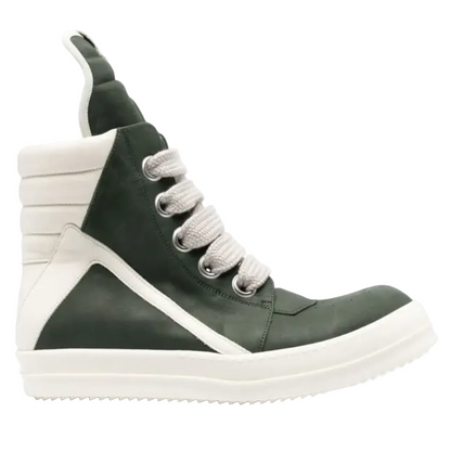 Rick Owens Jumbolace Geobasket Army Green (USED NO BOX)