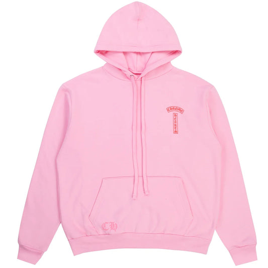 Chrome Hearts T Bar Script Hoodie Pink/Red