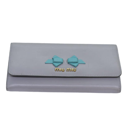 Miu Miu Full Size Wallet Grey/Blue