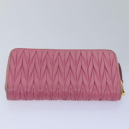 Miu Miu Pink Full Size Wallet Pink/Gold
